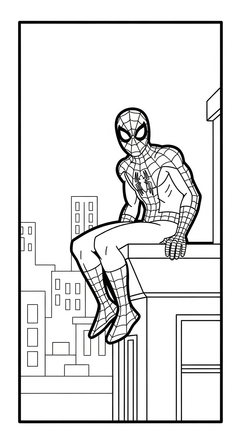 coloriage spiderman updated pour enfant de 7 ans 1