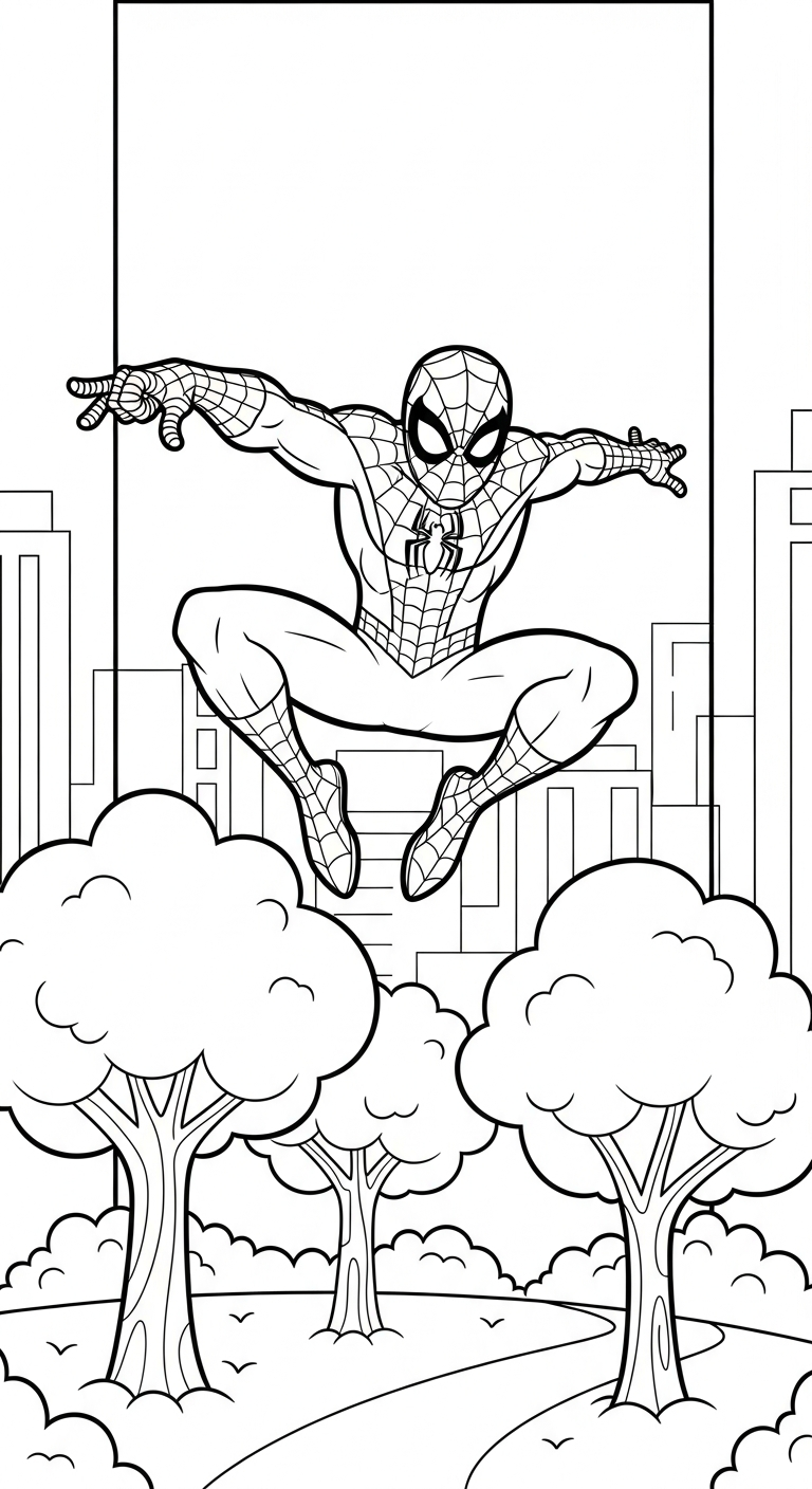 coloriage spiderman updated pour enfants a imprimer gratuit 1