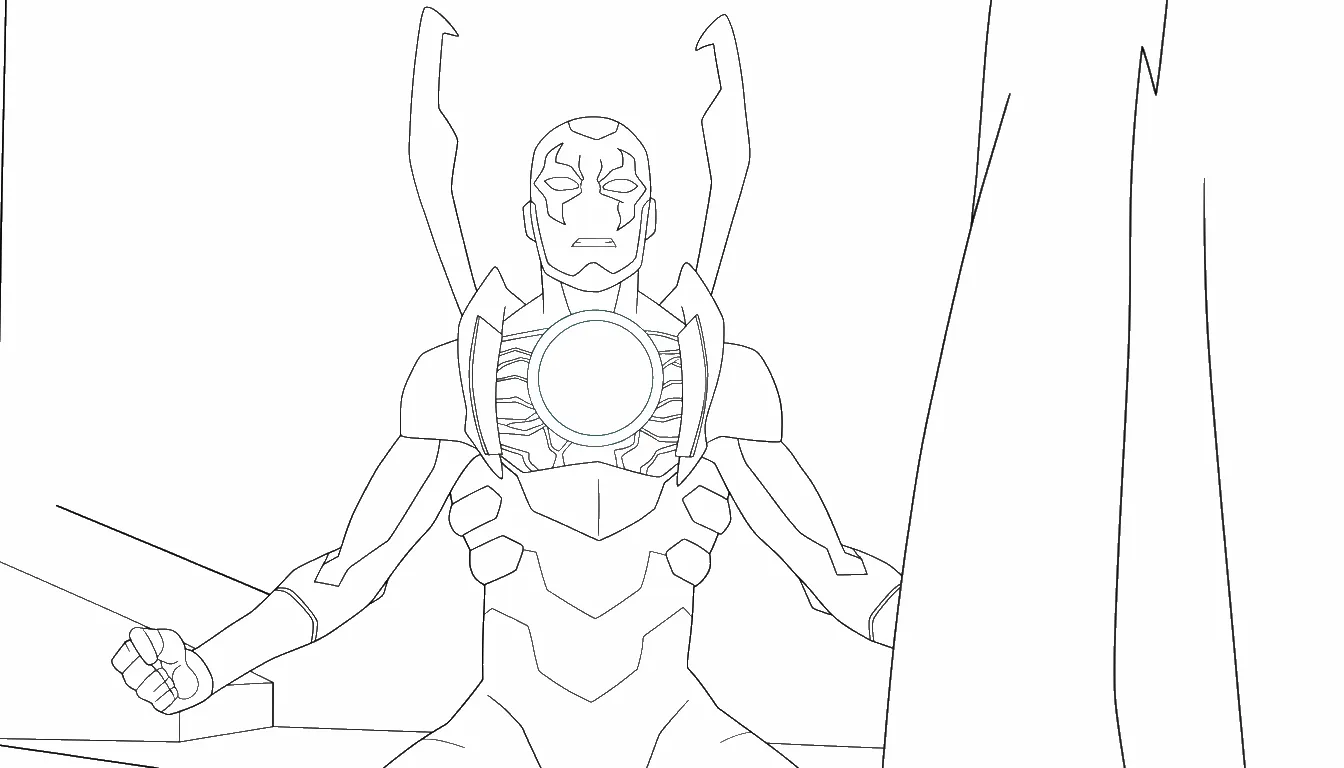 imprimer coloriage Blue Beetle gratuit