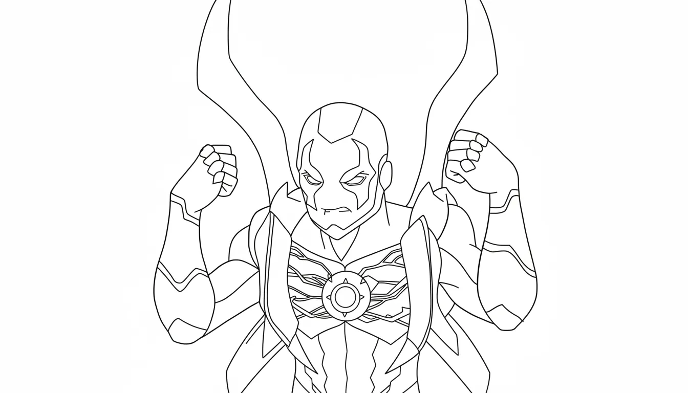 coloriage Blue Beetle d'enfant a imprimer