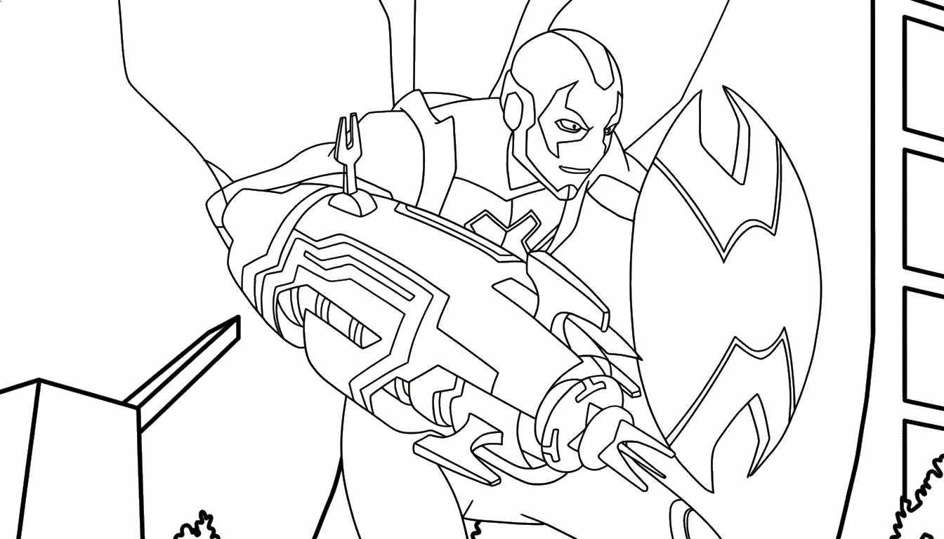 coloriage Blue Beetle d'enfant a imprimer 1