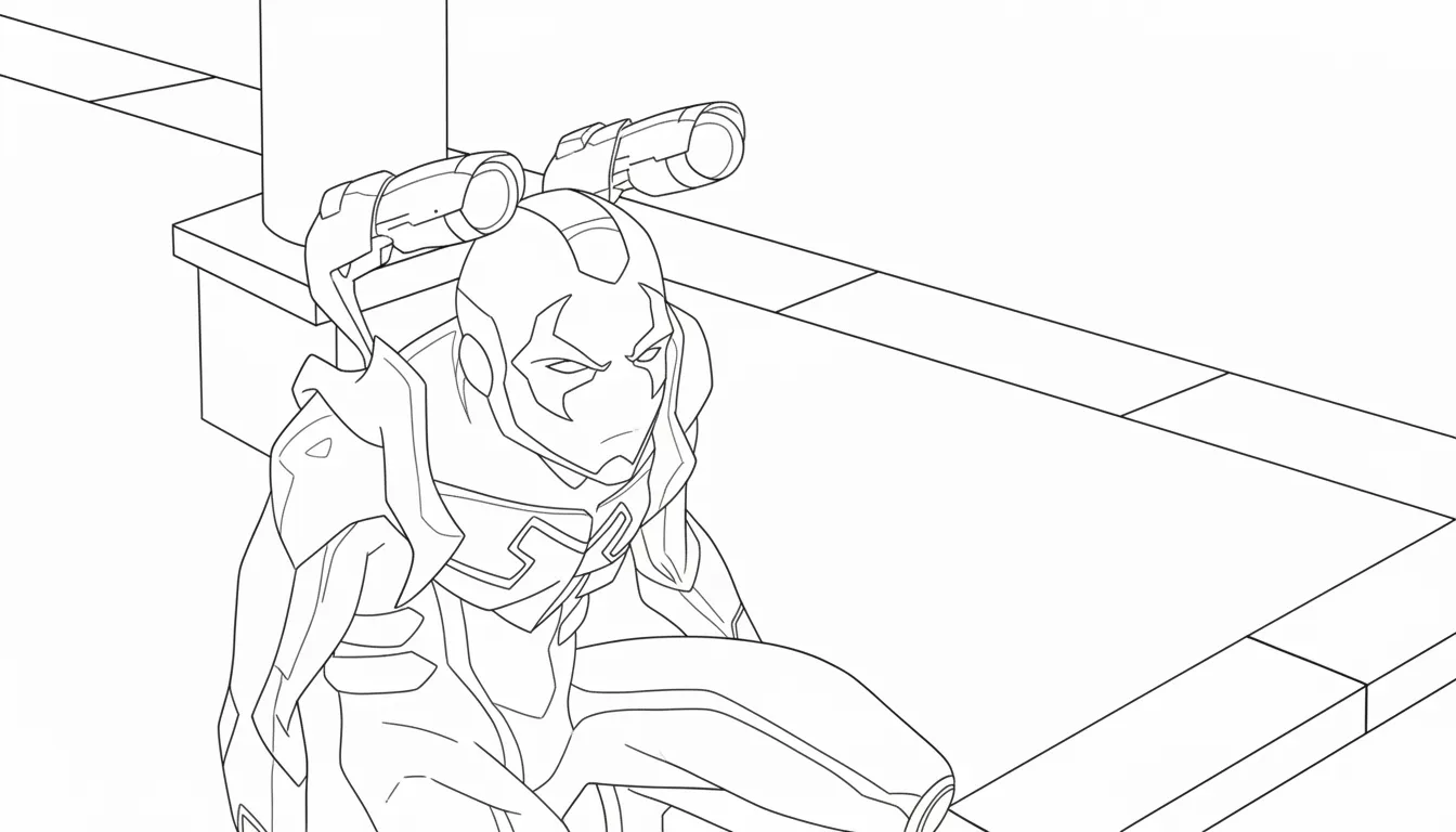 coloriage Blue Beetle pour bebe a imprimer