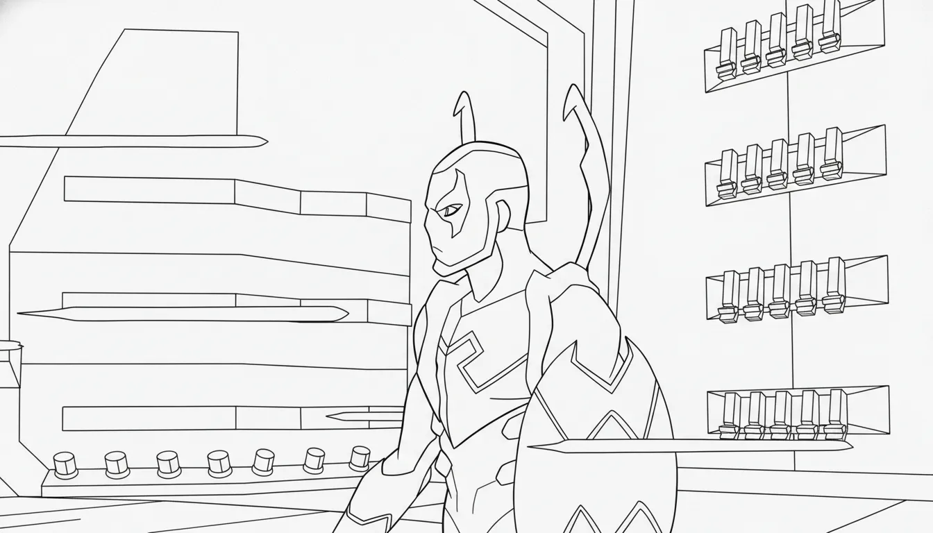 coloriage Blue Beetle et dessin a imprimer