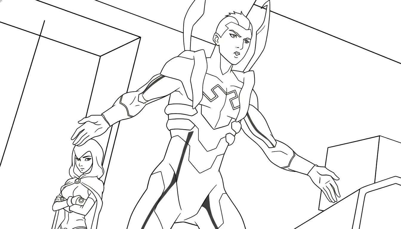 coloriage Blue Beetle à imprimer a4