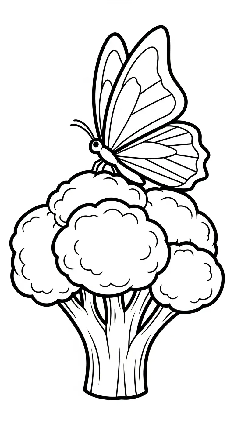 coloriage Brocoli gratuit à imprimer