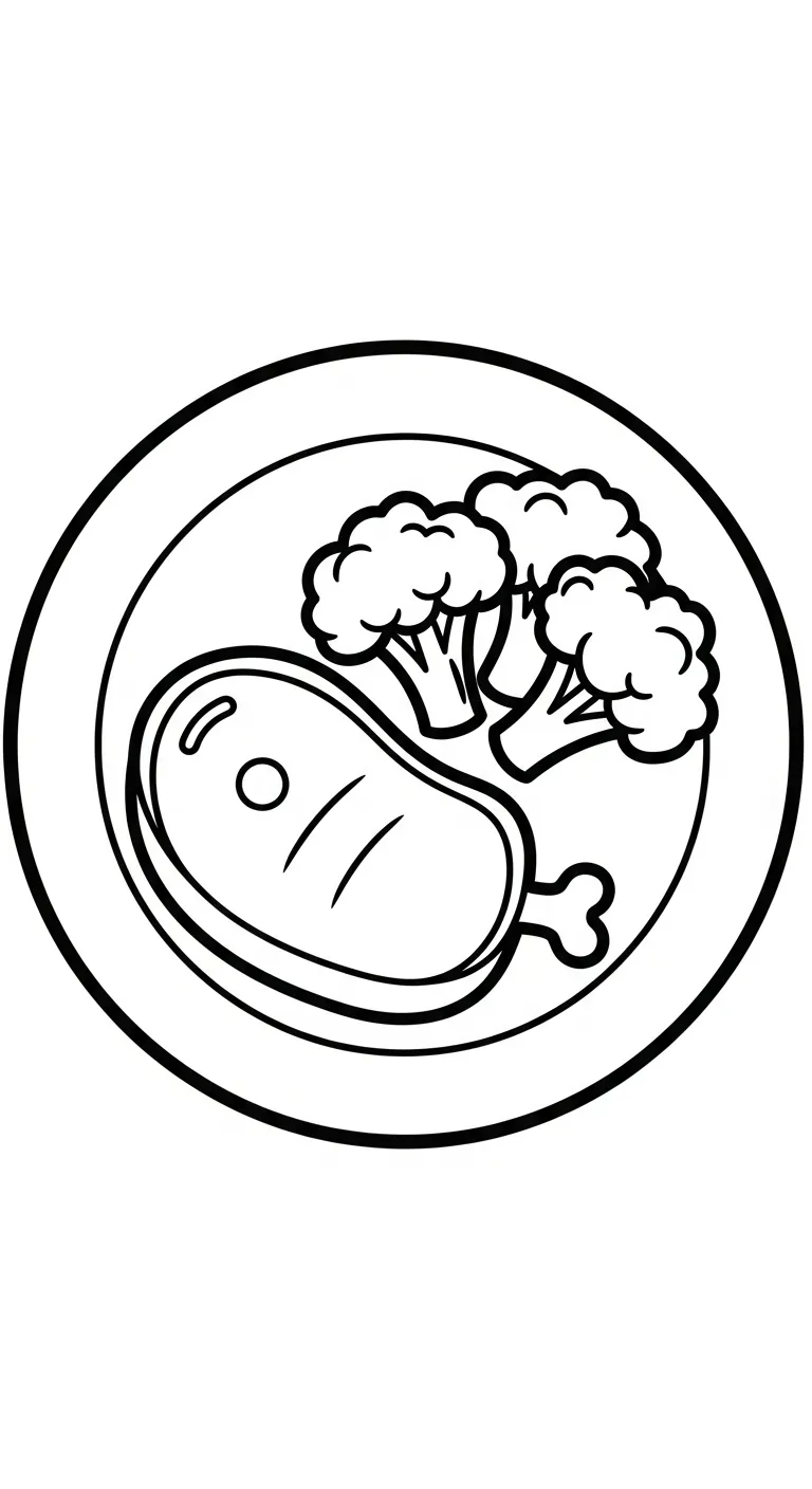 coloriage Brocoli à imprimer pour enfants
