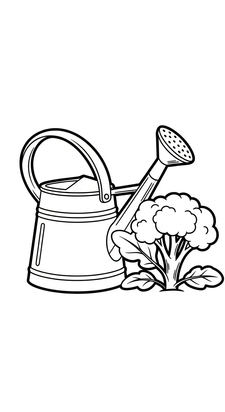 coloriage Brocoli pour enfant gratuit 1