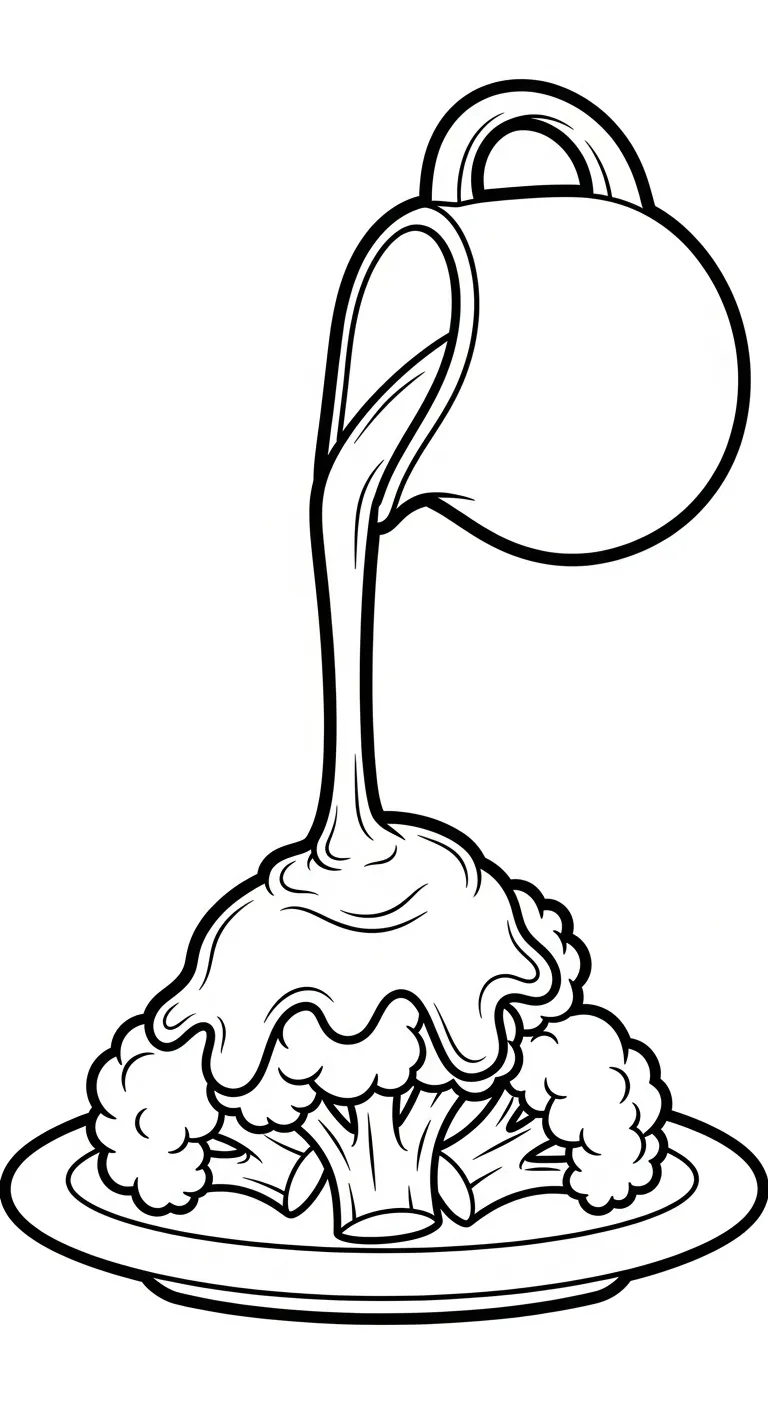 coloriage Brocoli pour enfants