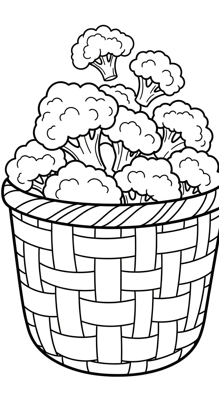 coloriage Brocoli pour enfant gratuit