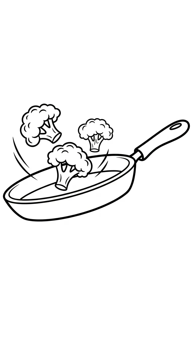 coloriage Brocoli a colorier en ligne
