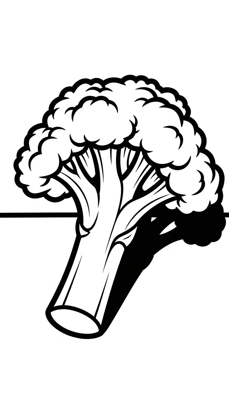 coloriage Brocoli a dessiner et imprimer