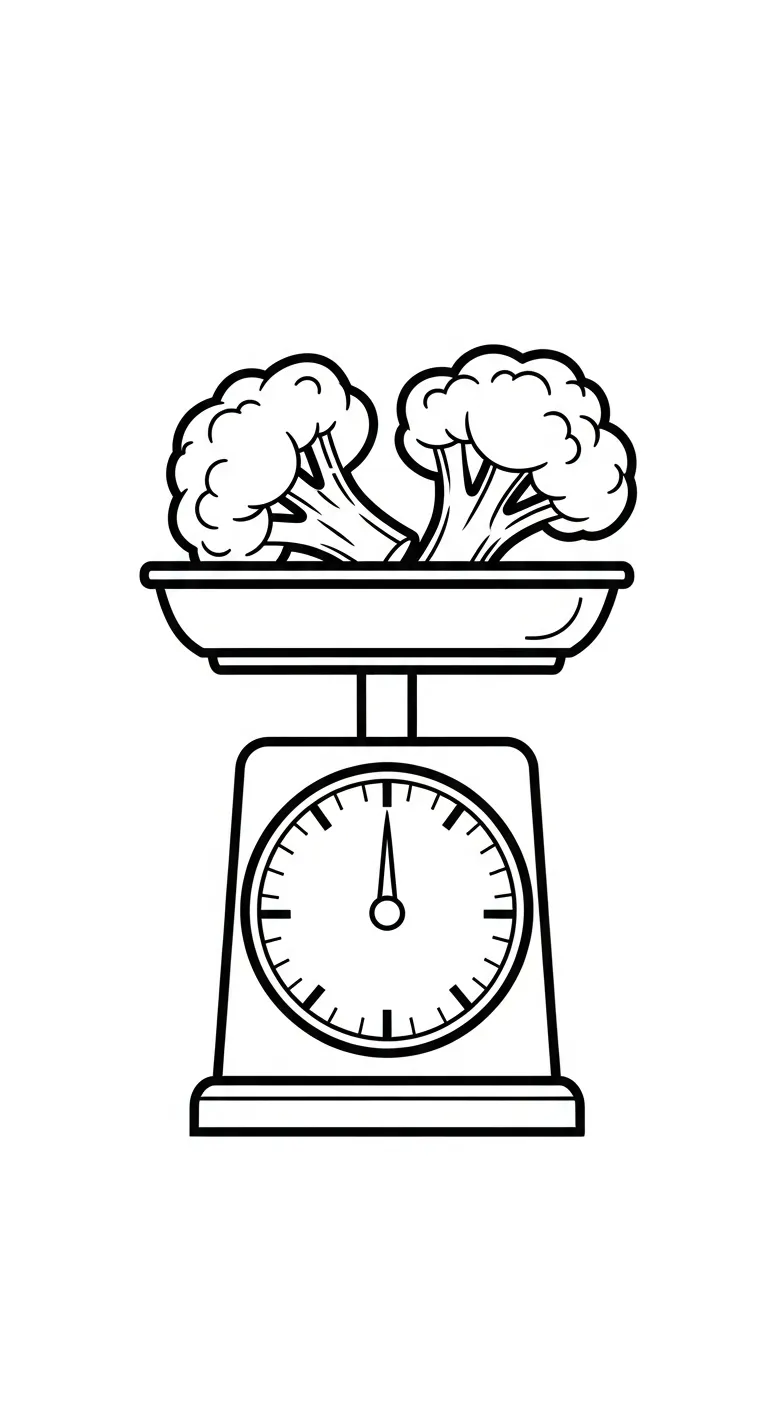 coloriage Brocoli a imprimer pour enfant de 4 ans