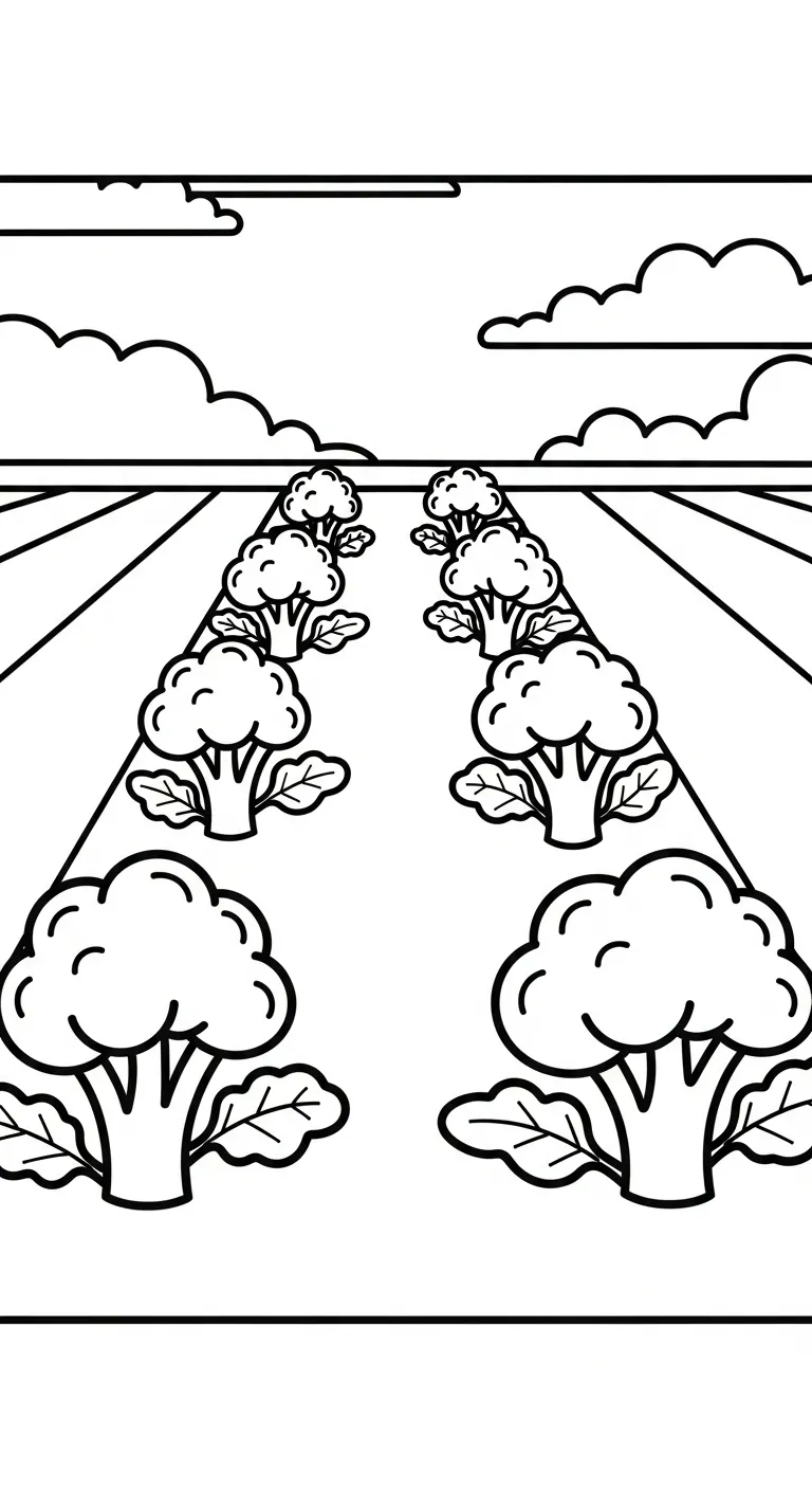 image pour coloriage Brocoli enfant 1