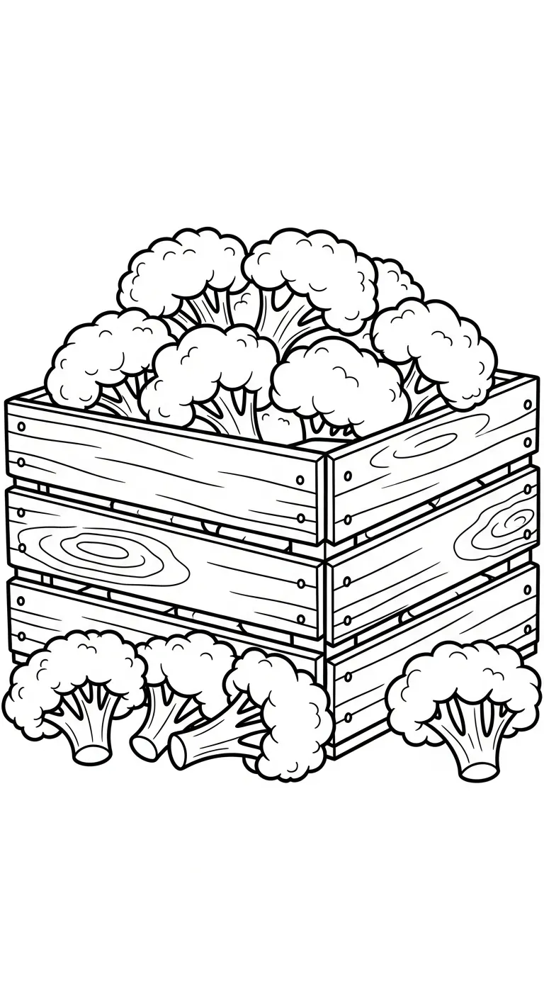 coloriage Brocoli à imprimer gratuitement pdf