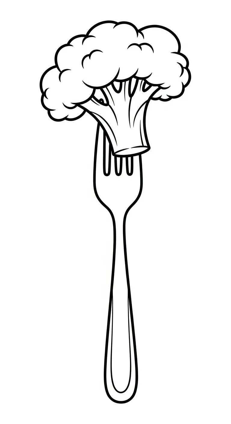 coloriage Brocoli pour enfant de 7 ans