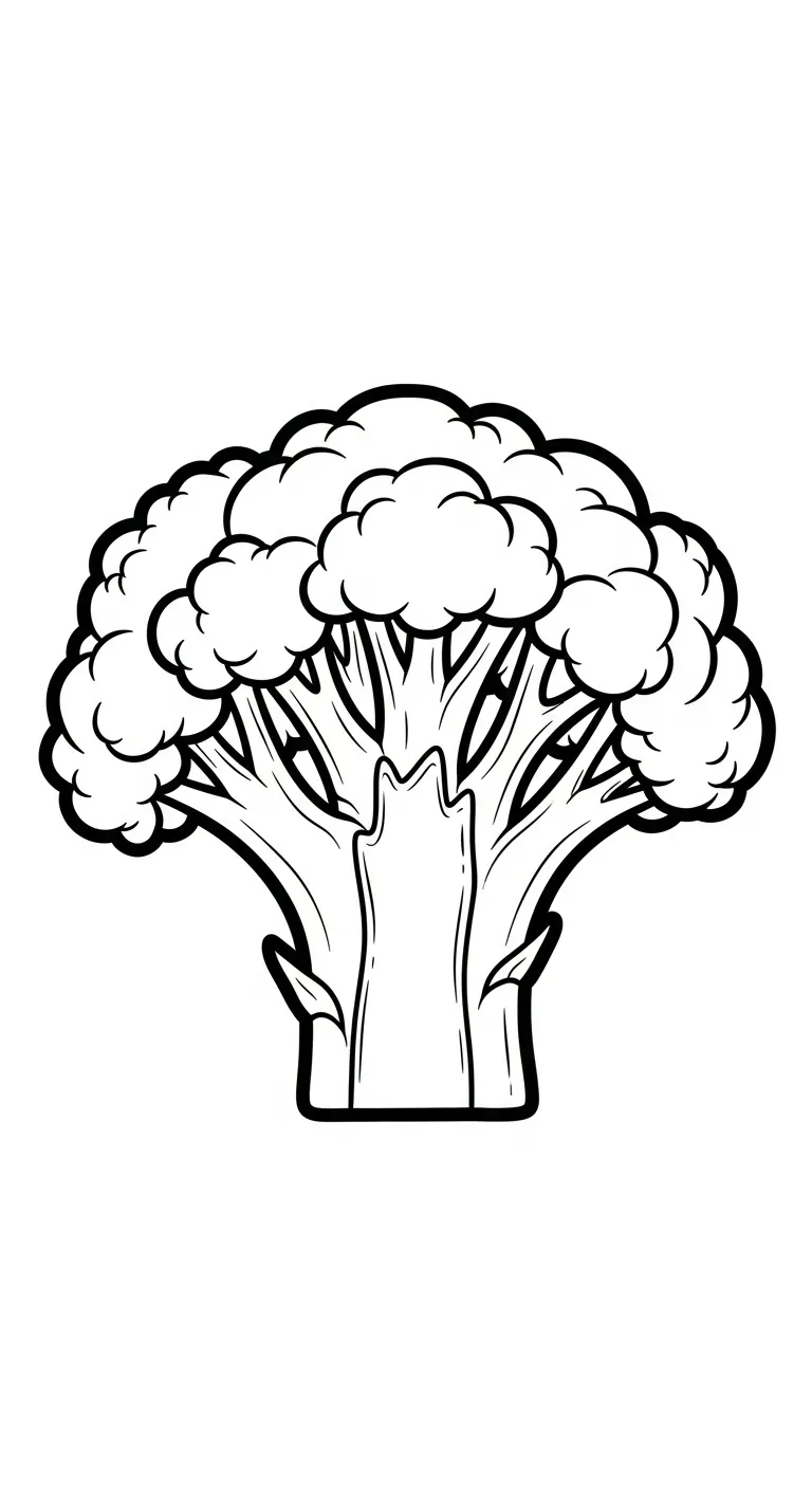 coloriage Brocoli à imprimer pdf gratuit