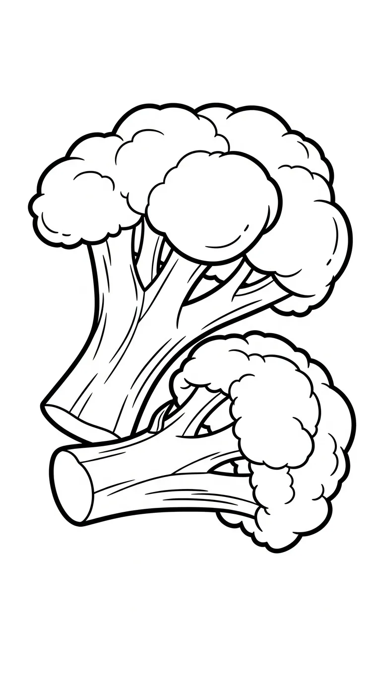 coloriage Brocoli à imprimer pour enfant de 9 ans