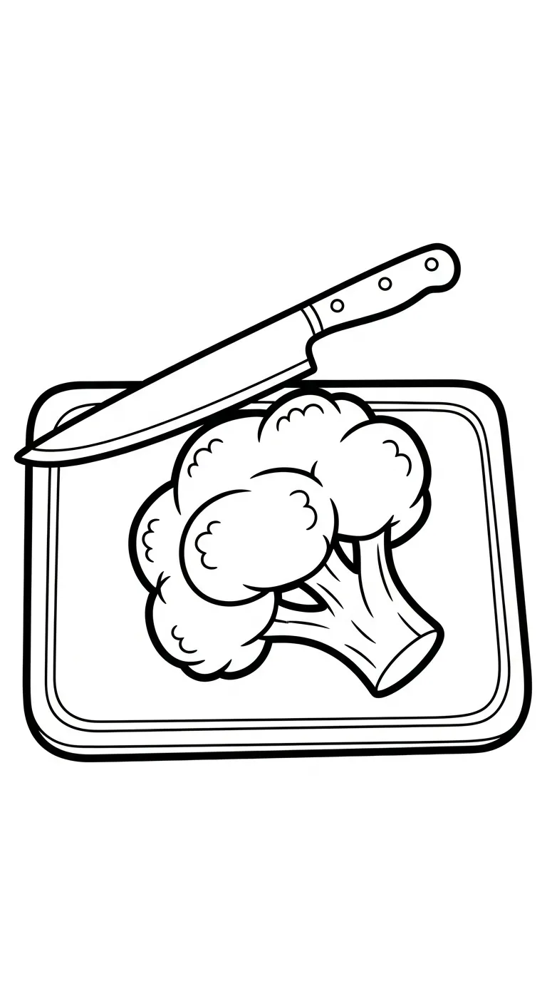 coloriage Brocoli et dessin a imprimer