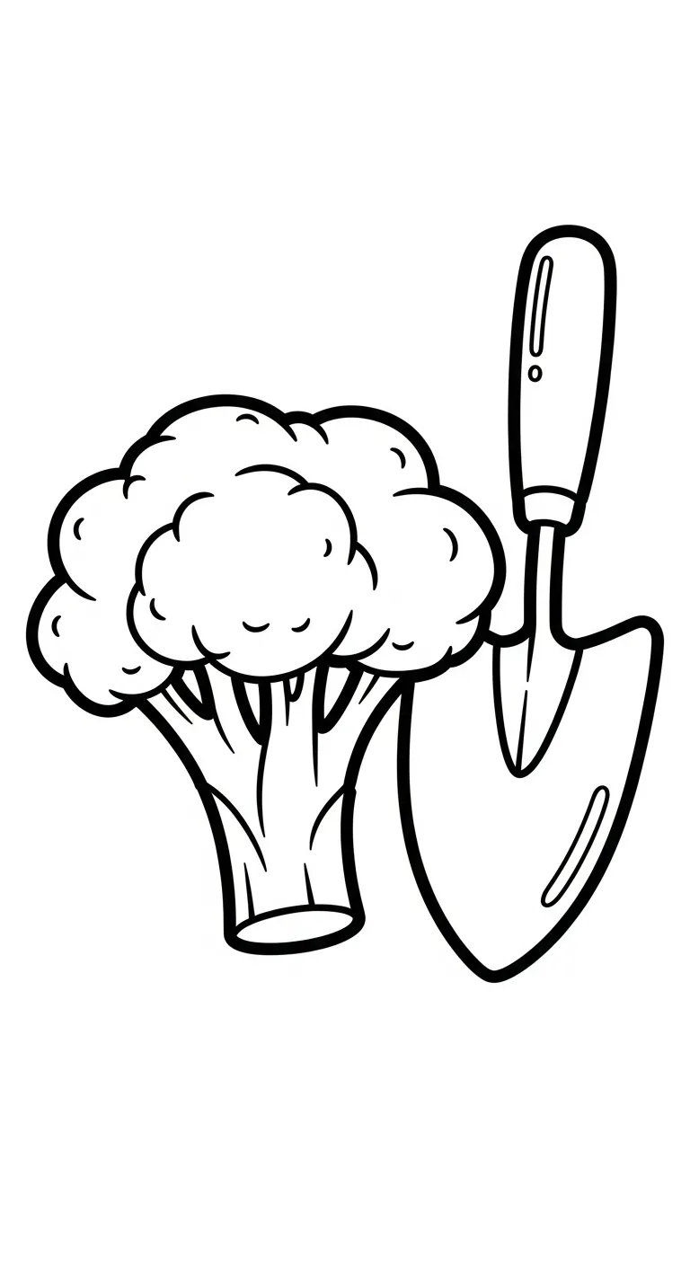 coloriage Brocoli en ligne pour enfant