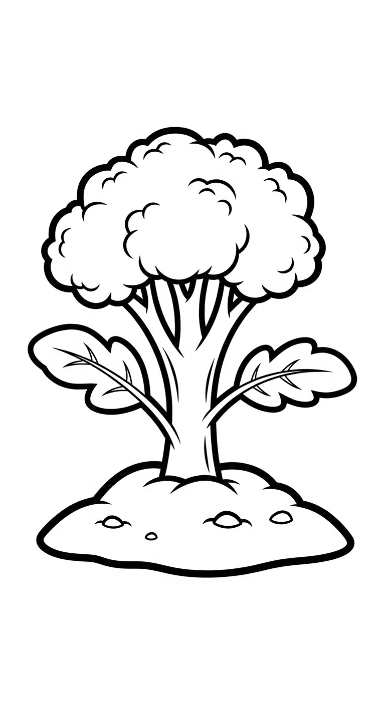 coloriage Brocoli pour enfants 1