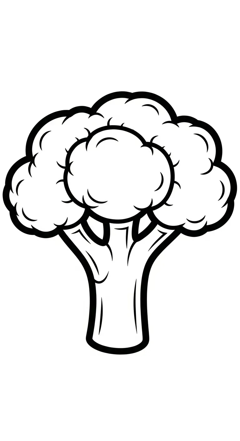 coloriage Brocoli pour primaire