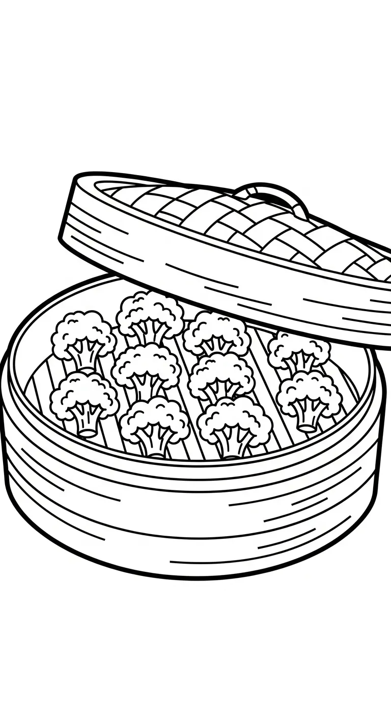 image pour coloriage Brocoli enfant 3