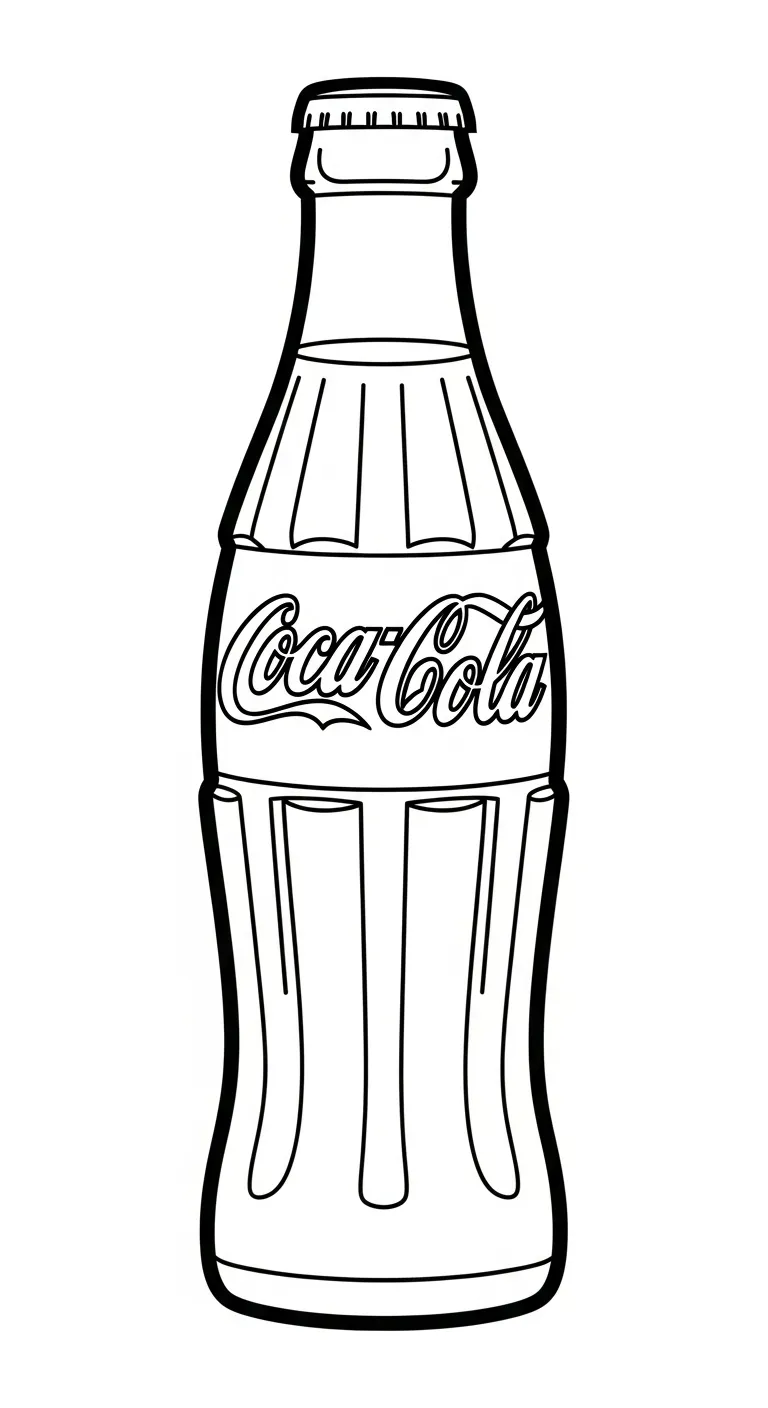 coloriage Coca Cola et decoupage