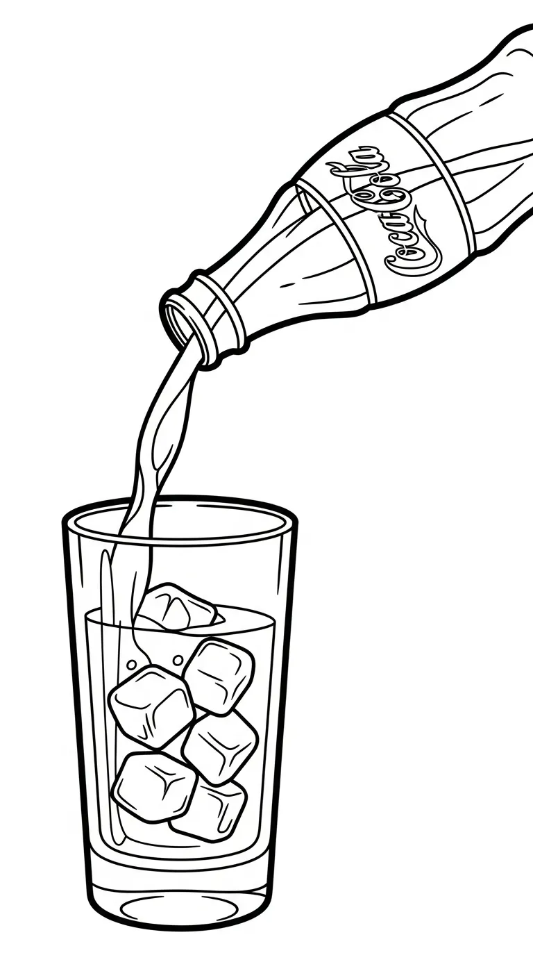 coloriage Coca Cola à imprimer pour enfant de 7 ans