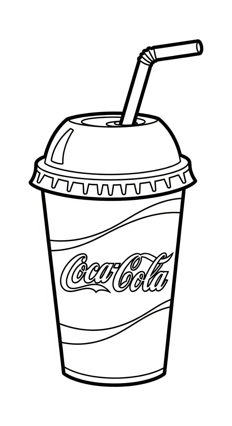 coloriage Coca Cola à imprimer pour enfant de 3 ans 1