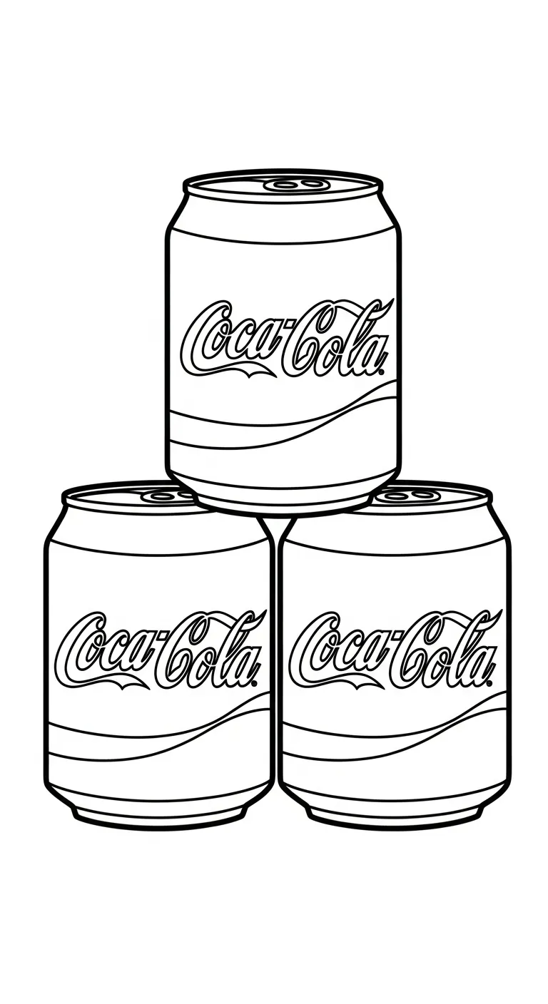 coloriage Coca Cola à imprimer pour enfant de 3 ans