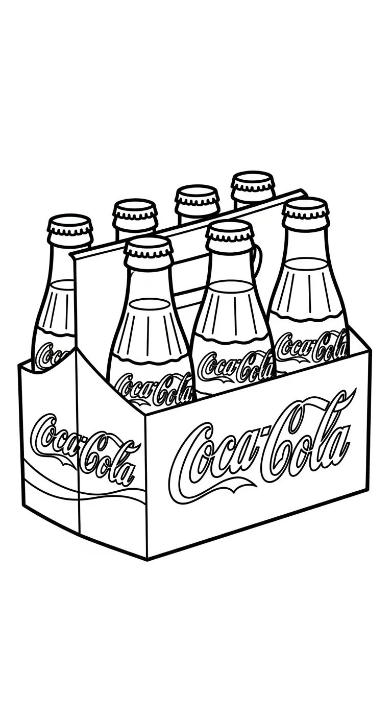 coloriage Coca Cola à imprimer pour enfant de 6 ans