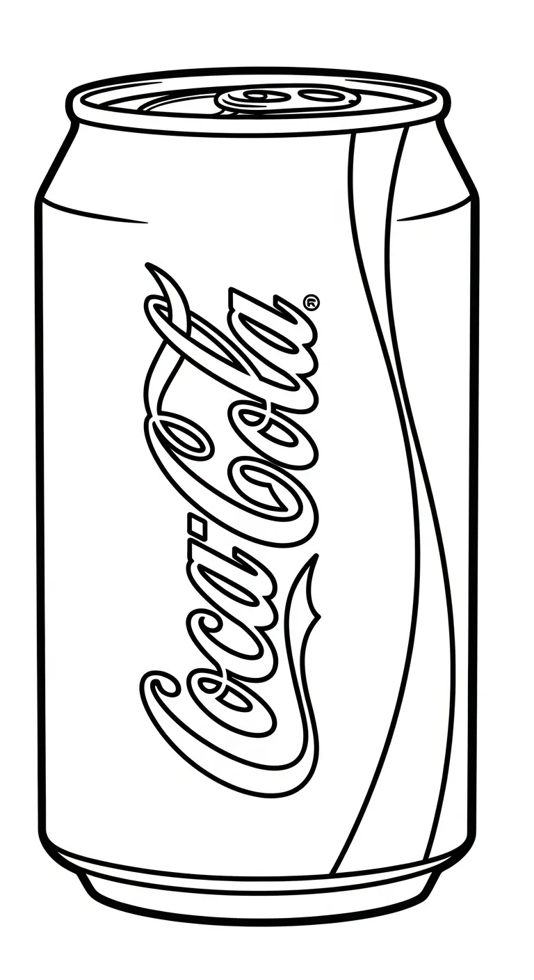 image de coloriage Coca Cola pour enfant