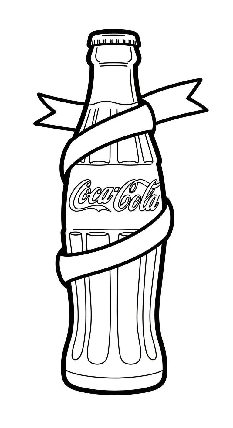 coloriage Coca Cola pour enfant à imprimer