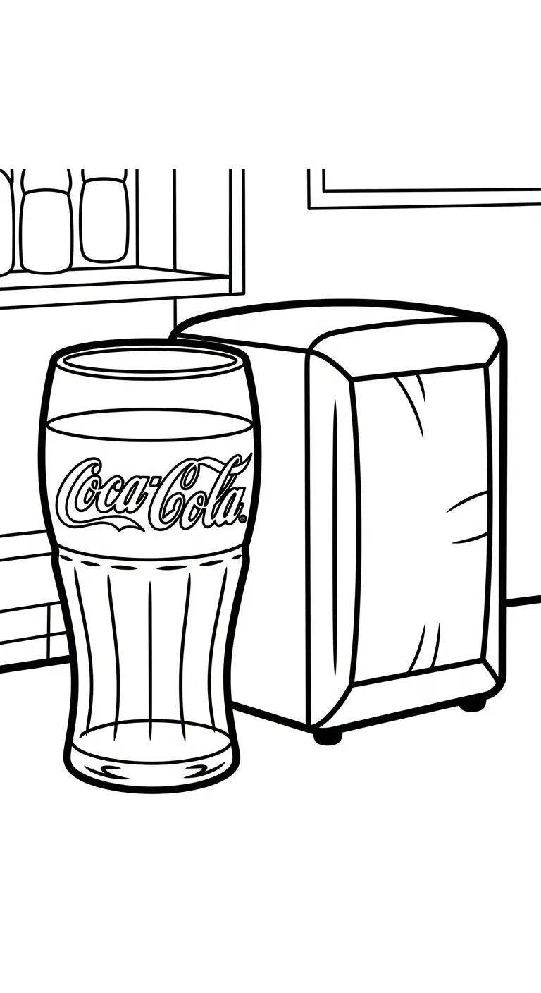 coloriage Coca Cola pour enfant de 8 ans