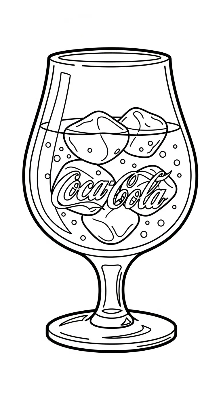 coloriage Coca Cola pour enfant de 6 ans