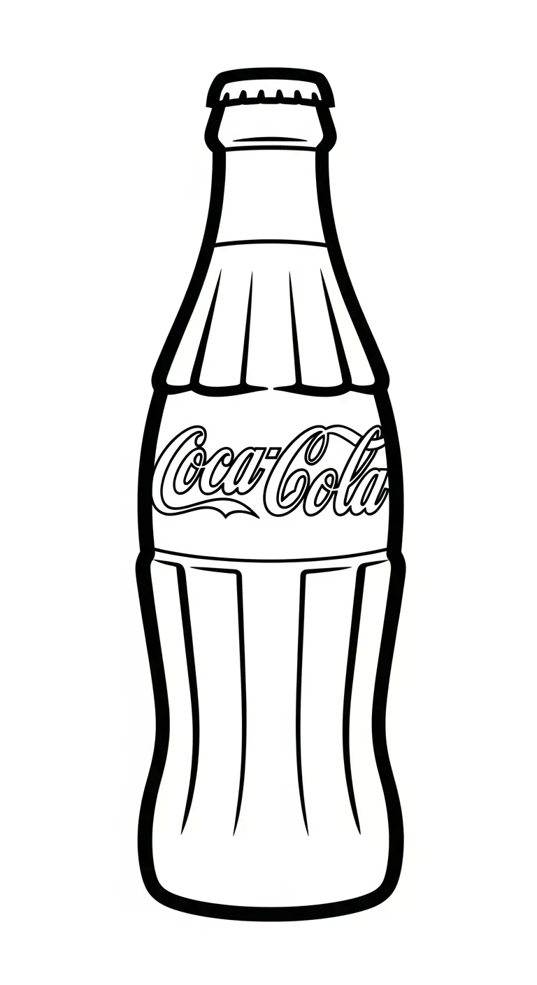 coloriage Coca Cola et decoupage a imprimer gratuit