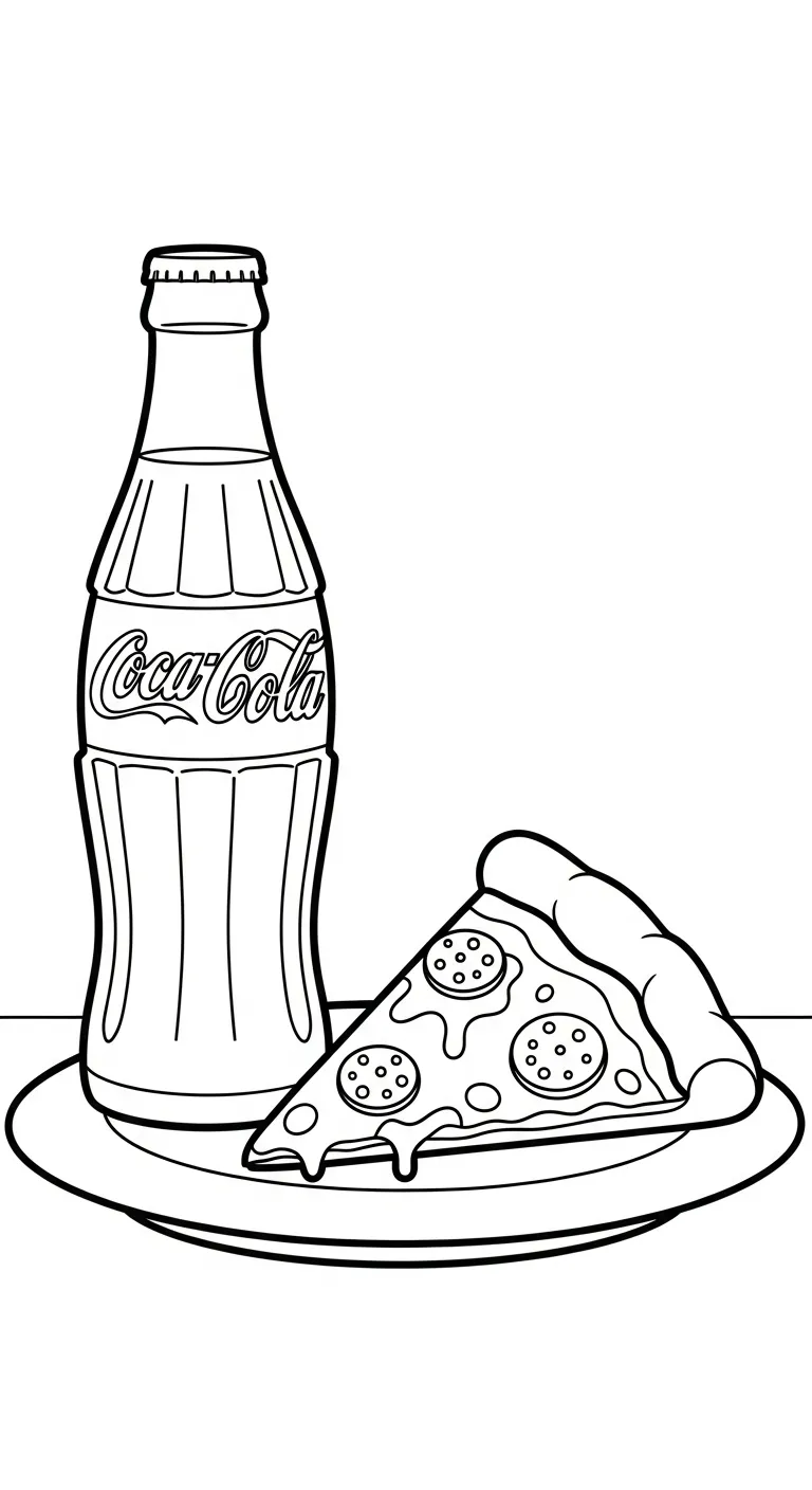 coloriage Coca Cola pour bebe a imprimer