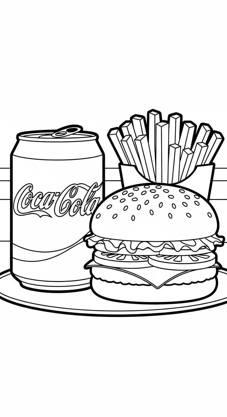 coloriage Coca Cola pour primaire