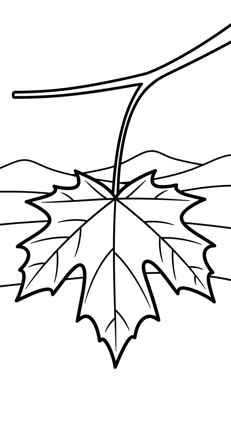 coloriage Feuille d’Érable pour enfant de 4 ans