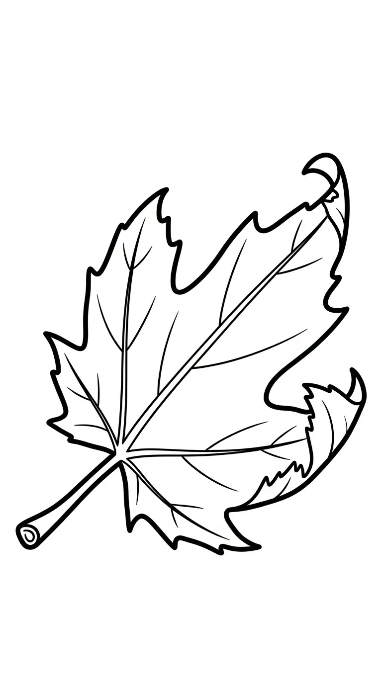 imprimer coloriage Feuille d’Érable pour enfant