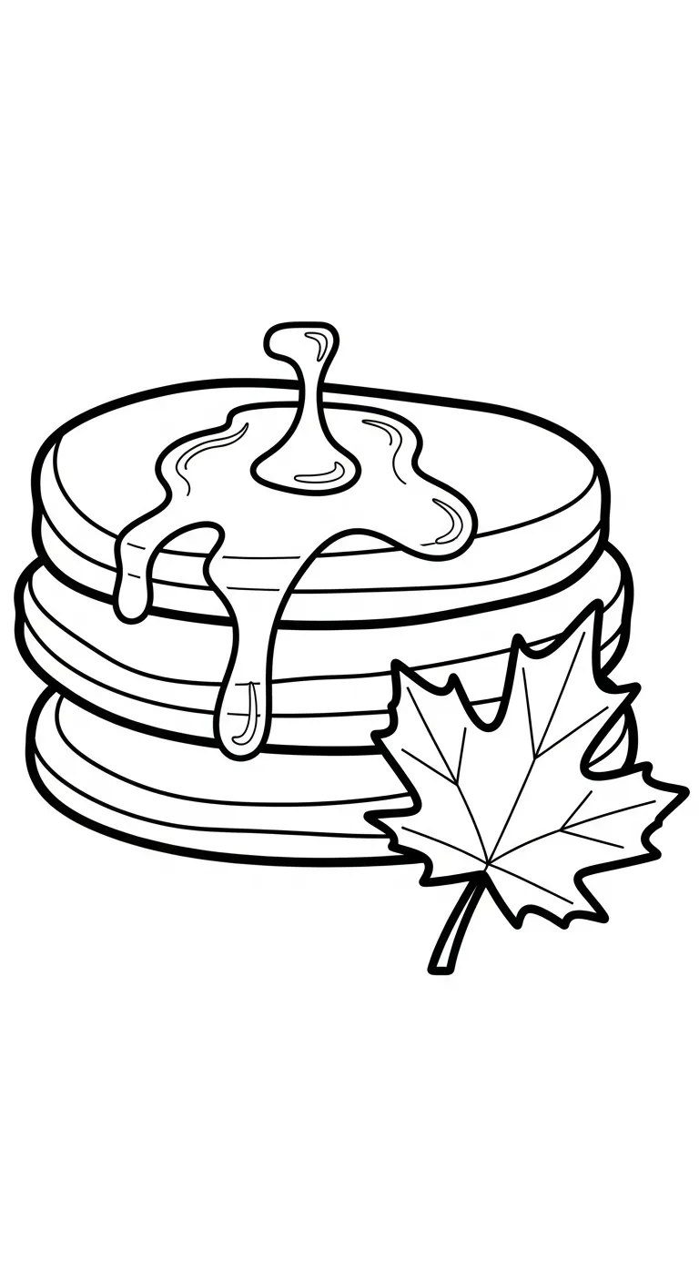 coloriage Feuille d’Érable à imprimer pour enfant de 4 ans 1