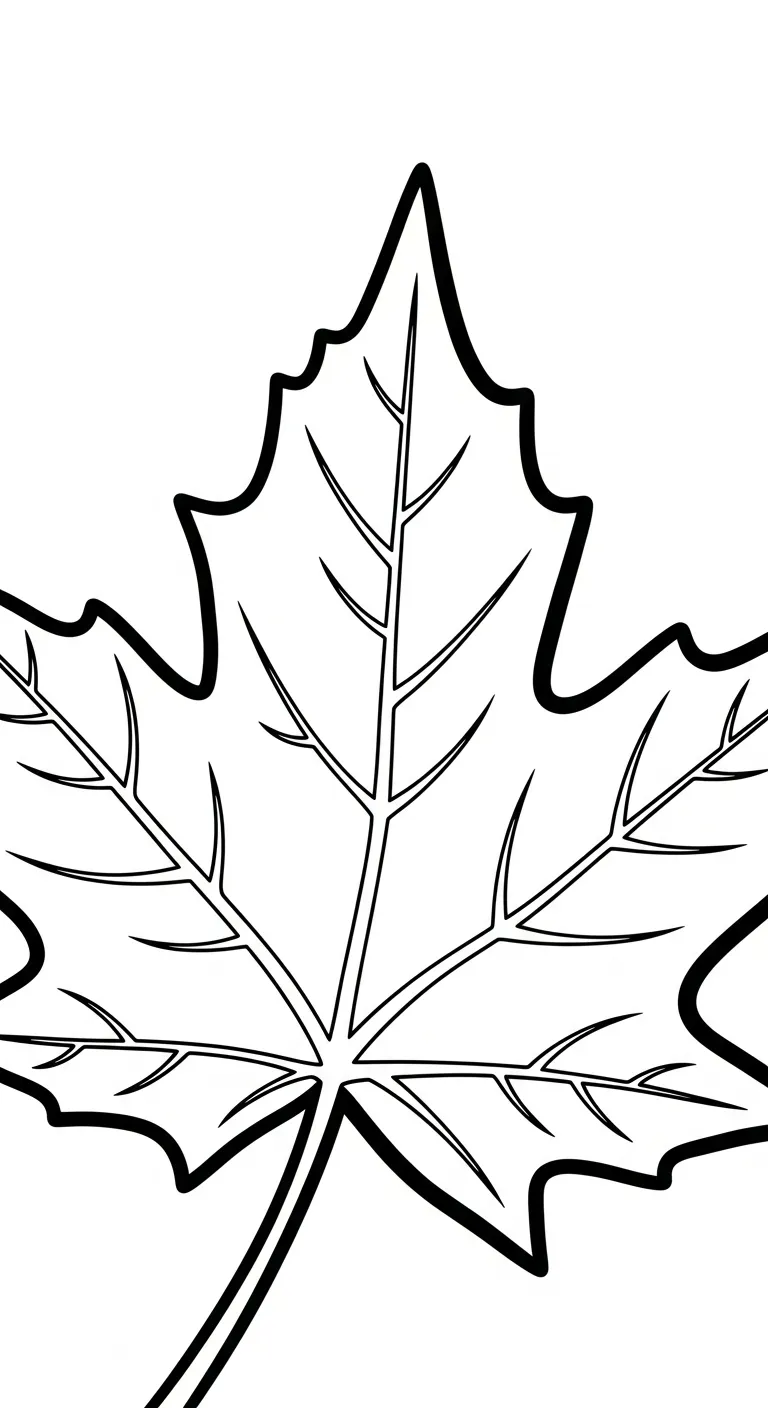 coloriage Feuille d’Érable pour enfant de 2 ans 1