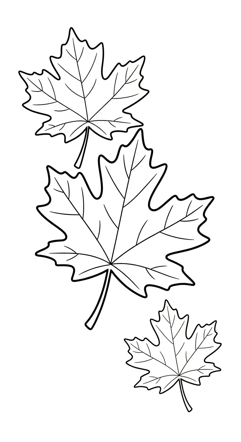 coloriage Feuille d’Érable à imprimer pour enfants