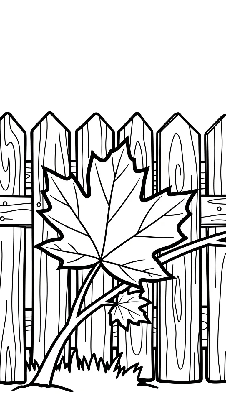 coloriage Feuille d’Érable pour enfant de 4 ans 1