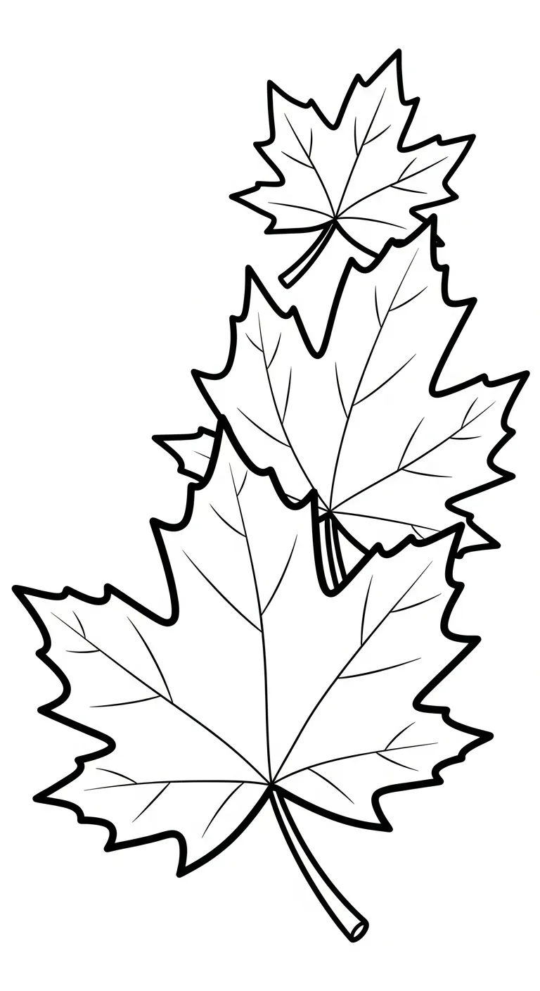 coloriage Feuille d’Érable et decoupage a imprimer gratuit 1
