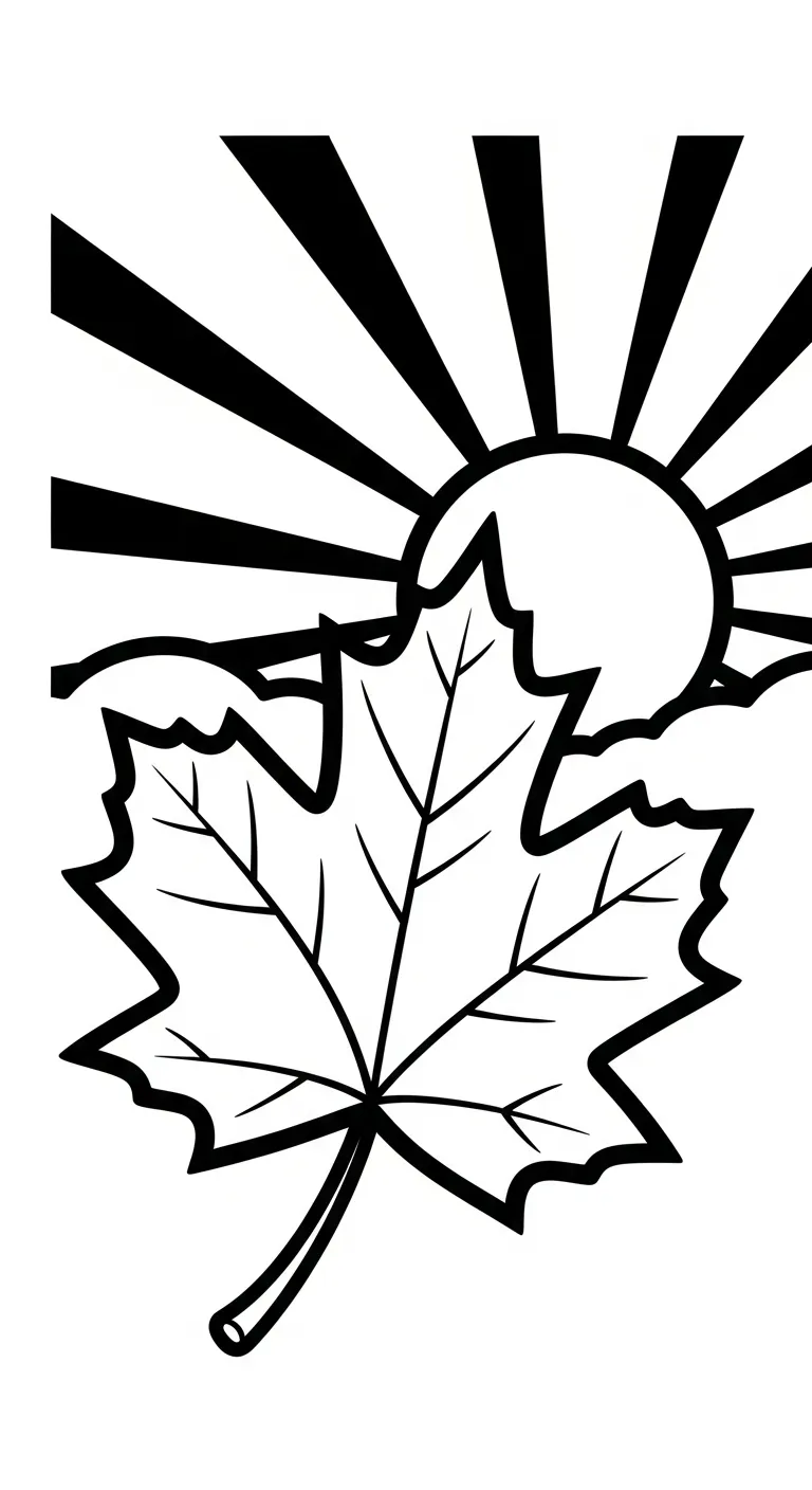 imprimer coloriage Feuille d’Érable 1