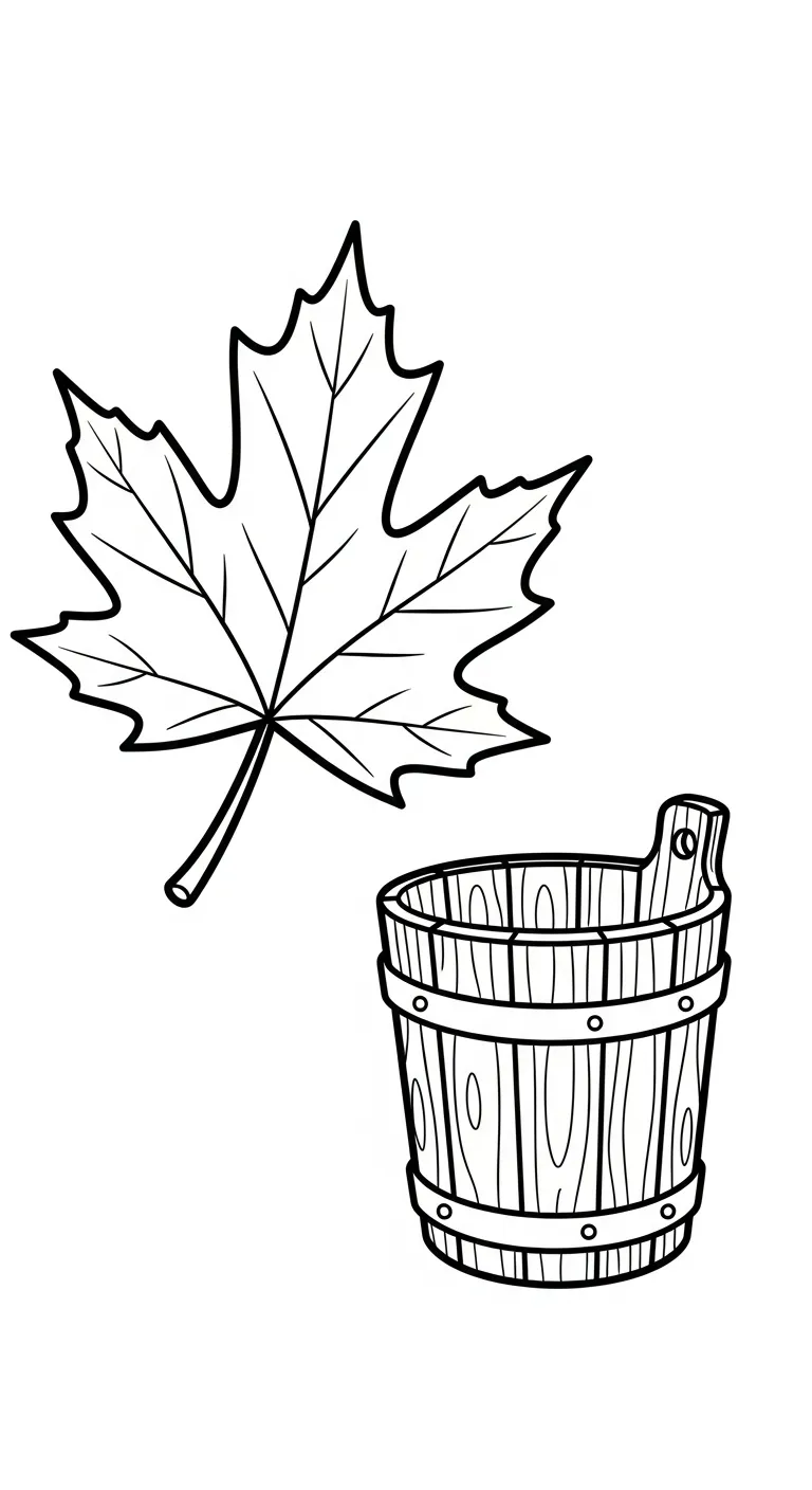 coloriage Feuille d’Érable pour enfants a imprimer gratuit