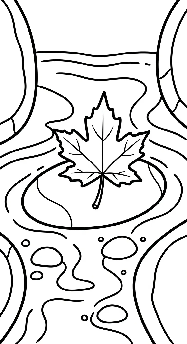 coloriage Feuille d’Érable et apprentissage 1