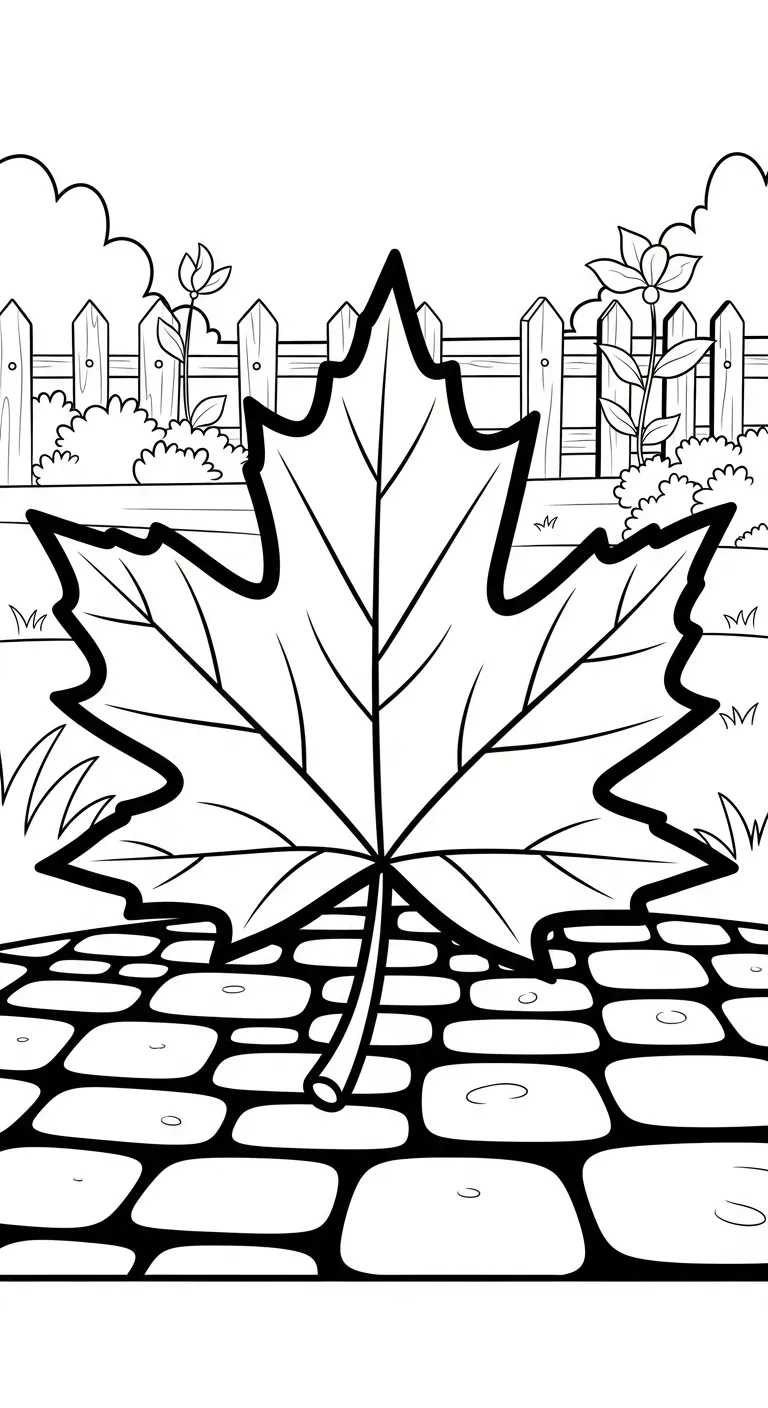 coloriage Feuille d’Érable gratuit pour enfants