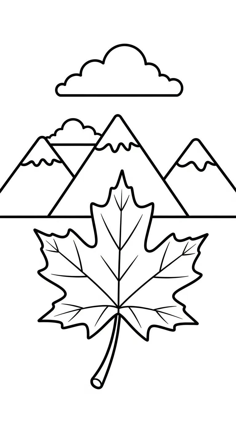 coloriage Feuille d’Érable pour enfant